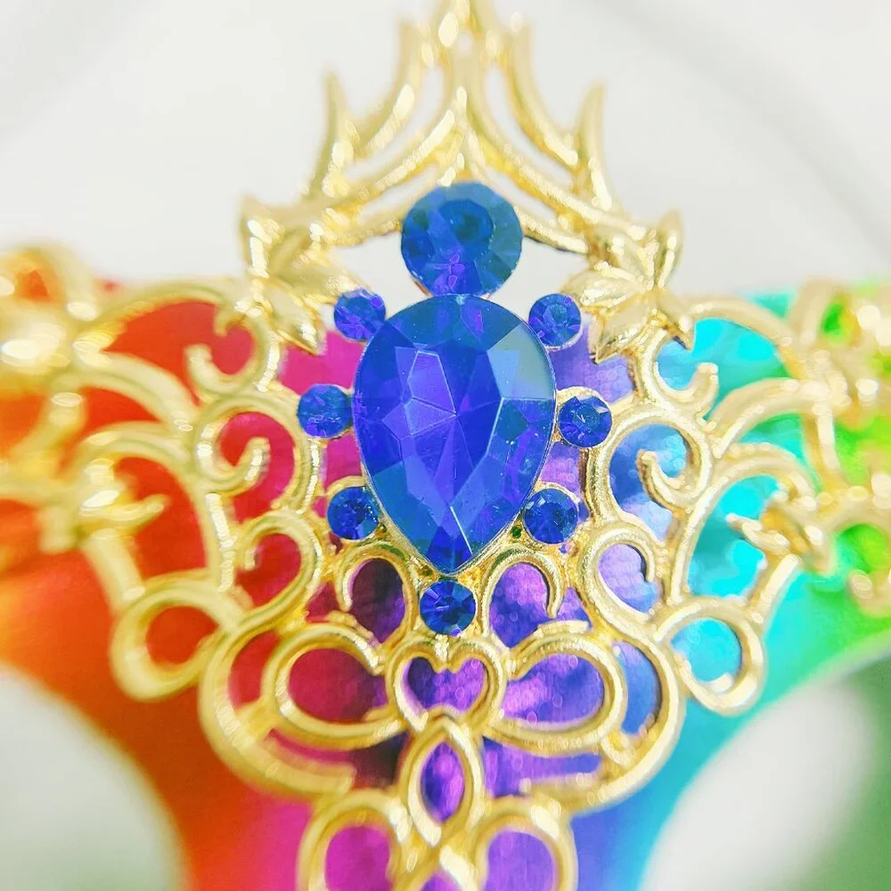 Rainbow masquerade mask, cosplay mask, Halloween mask, Venetian mask, Prom mask
